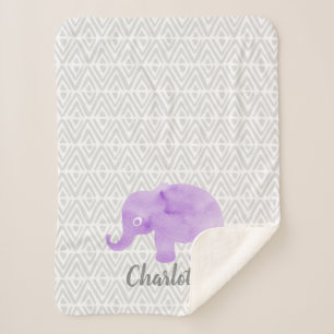 Waterverf Elephant Shibori Primitive Chevron Sherpa Deken