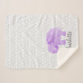 Waterverf Elephant Shibori Primitive Chevron Sherpa Deken (Voorkant (horizontaal))