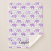 Waterverf Elephant Shibori Primitive Chevron Sherpa Deken (Voorkant)