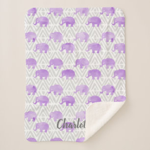 Waterverf Elephant Shibori Primitive Chevron Sherpa Deken