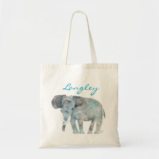 Waterverf ELEPHANT snijtas Tote Bag