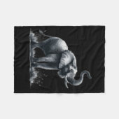 Waterverf Elephant Wildlife Animal Natuur Art Fleece Deken (Voorkant (Horizontaal))