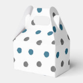 Waterverf Elephants Stippen Pattern Birthday Boy Bedankdoosjes (Achterkant)