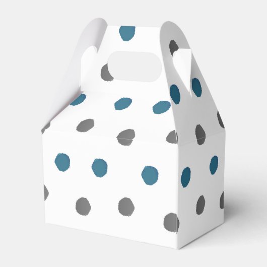 Waterverf Elephants Stippen Pattern Birthday Boy Bedankdoosjes (Achterkant)