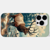 Waterverf Elk AI Art iPhone / iPad case (Achterkant (horizontaal))