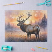 Waterverf Elk bij Sunrise Decoupage Tissuepapier (Craft)