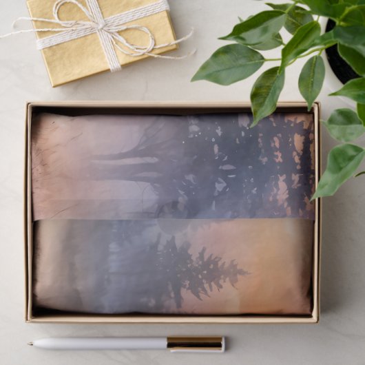 Waterverf Elk bij Sunrise Decoupage Tissuepapier (Geschenk)