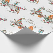 Waterverf Elves Little Merry Kerstmis Elf Gnome Cadeaupapier (Hoek)