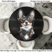Waterverf Elzasser Puppy Dog, GSD CD8 Decoupage Tissuepapier