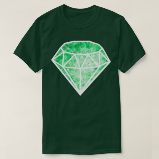 Waterverf Emerald Crystal Diamond T-shirt (Design voorkant)