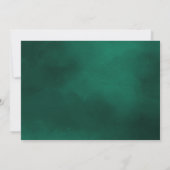 Waterverf Emerald Green Crystal Photo Afstuderen Aankondiging (Achterkant)