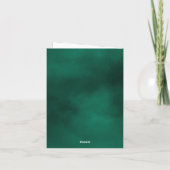 Waterverf Emerald Green Crystals Foto Afstuderen Bedankkaart (Achterkant)