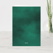 Waterverf Emerald Green Crystals Foto Afstuderen Bedankkaart (Achterkant)