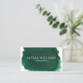 Waterverf Emerald Green Luxury Modern Visitekaartje (Staand voorkant)