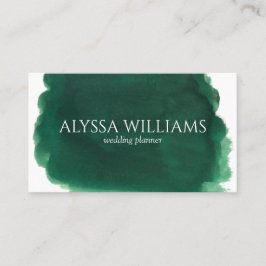 Waterverf Emerald Green Luxury Modern Visitekaartje