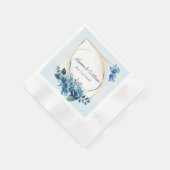 Waterverf Emerly Floral bruiloft servetten (Hoek)