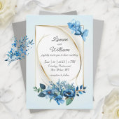 Waterverf Emerly Floral bruiloft uitnodiging