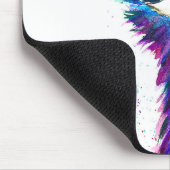 Waterverf emu diervogel schattig kleurrijk paars muismat (Hoek)