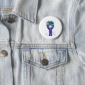 Waterverf emu ronde button 5,7 cm (In situ)