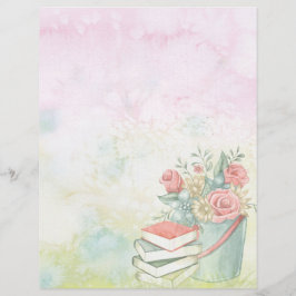 Waterverf en bloemen briefhoofd