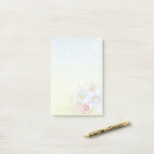 Waterverf en bloemen post-it® notes (Op bureau)