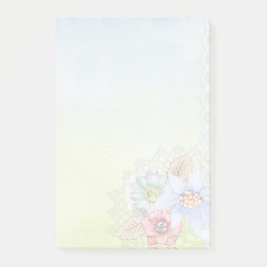 Waterverf en bloemen post-it® notes (Voorkant)