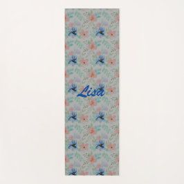 Waterverf en bloemen  yogamat