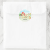 Waterverf- en boerderijdieren Hartelijk dank Ronde Sticker (Tas)