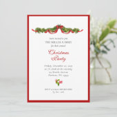 Waterverf- en boogkerstfeest aankondiging (Staand voorkant)