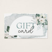 Waterverf en cadeaukaart voor witte bloemen visitekaartje (Voorkant)