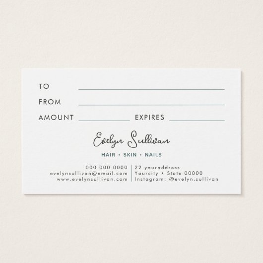 Waterverf en cadeaukaart voor witte bloemen visitekaartje (Achterkant)