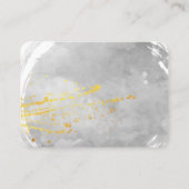 Waterverf en elegante bloemengoudfolie visitekaartje (Achterkant)