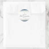 waterverf en FAUX folie details Eerste Communie Ronde Sticker (Tas)