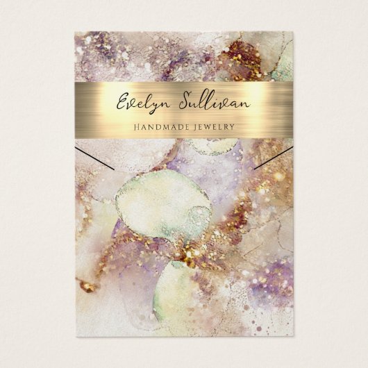 Waterverf en faux folie ketting display kaart (Voorkant)