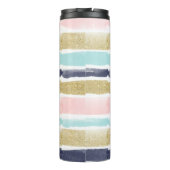 Waterverf en Faux Glitter Stripes Thermosbeker (Achterkant)