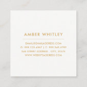 Waterverf en Faux Gold Foil Circle | Diep Paarse Vierkante Visitekaartje (Achterkant)