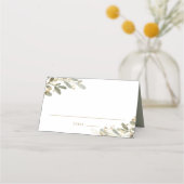 Waterverf en Faux Gold Foil Eucalyptus Leaves Plaatskaartje (Voorkant)