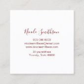 waterverf en FAUX gouden folie cirkel logo Vierkante Visitekaartje (Achterkant)