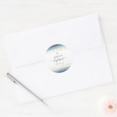 waterverf en FAUX gouden folie details baptisme Ronde Sticker (Envelop)