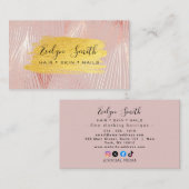 waterverf en faux gouden folie visitekaartje (Voorkant / Achterkant)