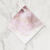 waterverf en faux gouden glitter Doop Bedankjes Labels (Achterkant)