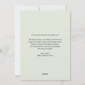 Waterverf en Folie Pine Needles Foto Kerst Feestdagenkaart (Achterkant)