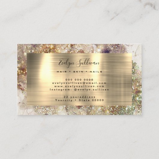 Waterverf en Folie Visitekaartje (Achterkant)