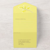 Waterverf en foto van de bruine wilgen all in one uitnodiging (Buitenkant)