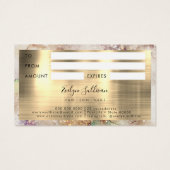 Waterverf- en Gold Foil-kaartje Visitekaartje (Achterkant)