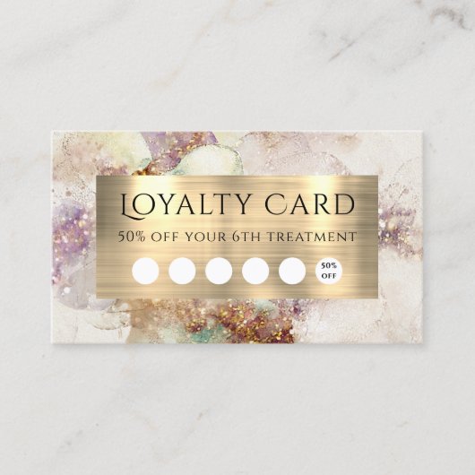 Waterverf- en Gold Foil-logo Visitekaartje (Voorkant)