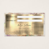 Waterverf en Gold Foil verwijzingskaart Visitekaartje (Achterkant)