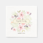 Waterverf en Gold Garden Menu Aangepaste servetten (Voorkant)