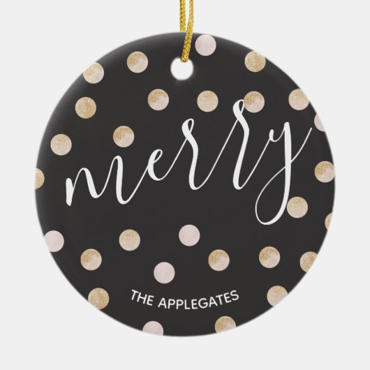 Waterverf en goud | Keramisch Ornament (Voorkant)