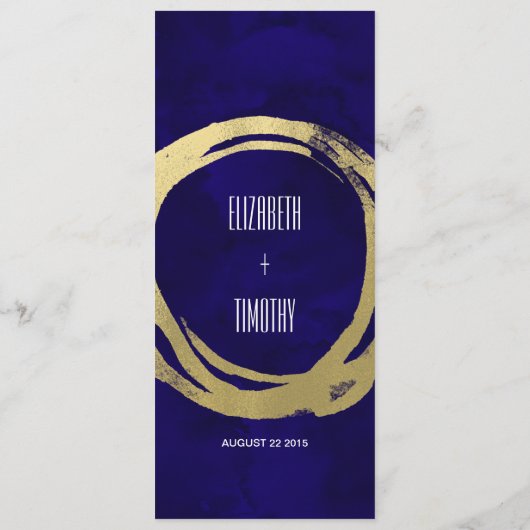 Waterverf en Goud Modern Custom Menu (Achterkant)